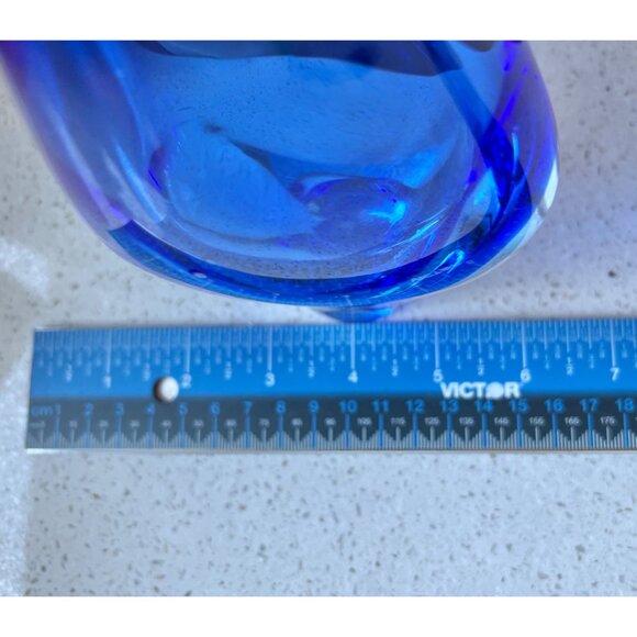 Skrdlovice Blown Glass Vase Milena Veliskova & Maria Stahlikov 6.75” MCM READ - Picture 9 of 13